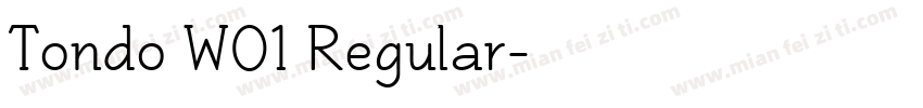 Tondo W01 Regular字体转换